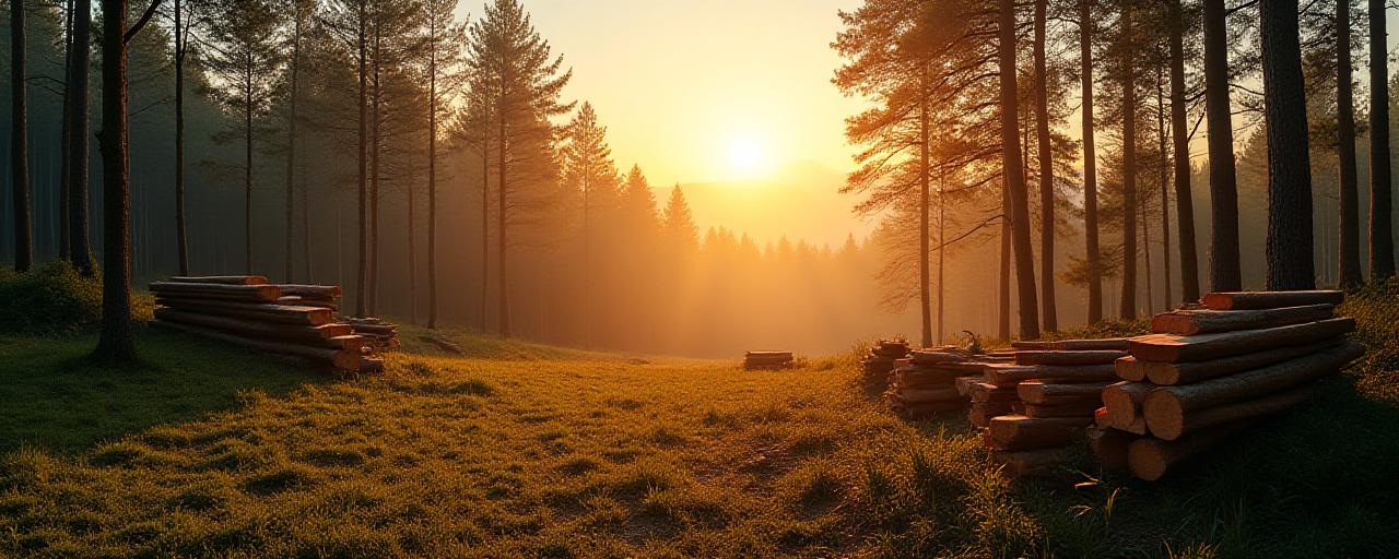 Величественный лес и древесина